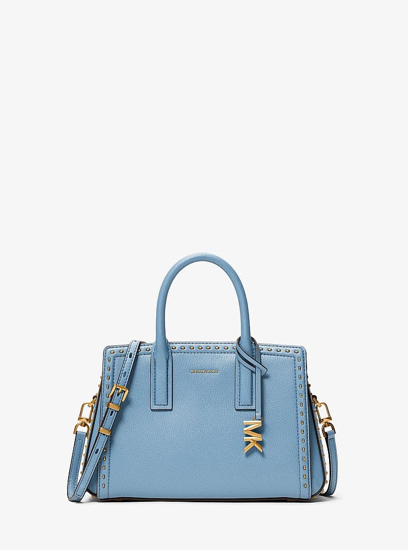 Michael Kors Blue Leather Satchel Bag