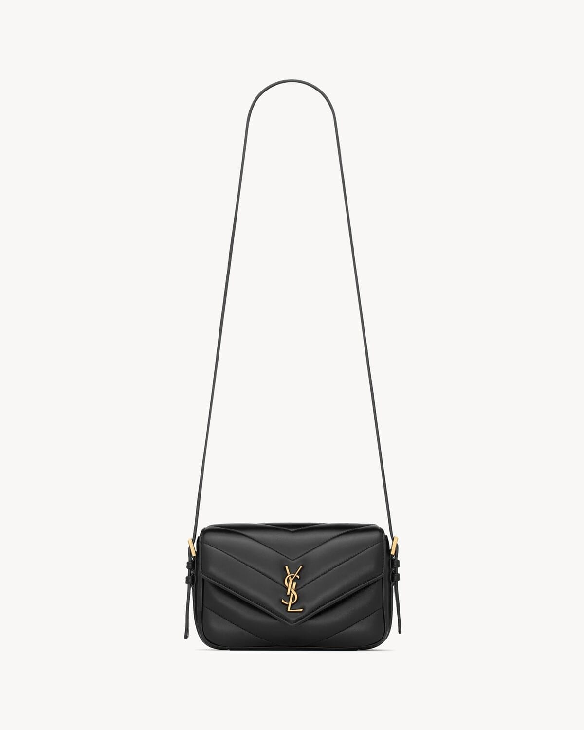 YSL Loulou Toy Bag in black quilted leather with gold hardware